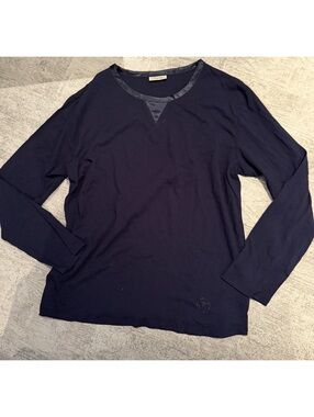 Temperley London First Class loungewear top British Air satin accents L